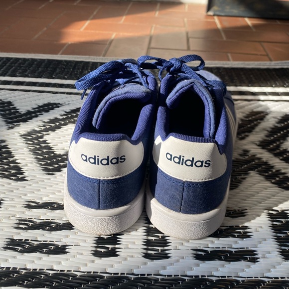 Navy Grand Court Adidas Canvas Sneakers - Picture 4 of 9
